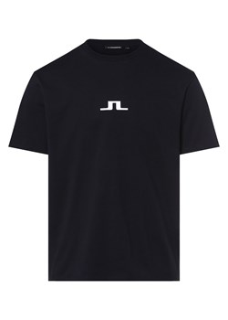 J.Lindeberg T-shirt męski Mężczyźni Bawełna granatowy jednolity ze sklepu vangraaf w kategorii T-shirty męskie - zdjęcie 152699669