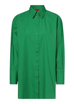 HUGO Bluzka damska Kobiety Bawełna zielony jednolity ze sklepu vangraaf w kategorii Koszule damskie - zdjęcie 152699725