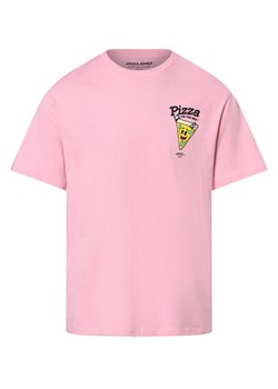 Jack & Jones T-shirt męski Mężczyźni Bawełna różowy nadruk ze sklepu vangraaf w kategorii T-shirty męskie - zdjęcie 152699755