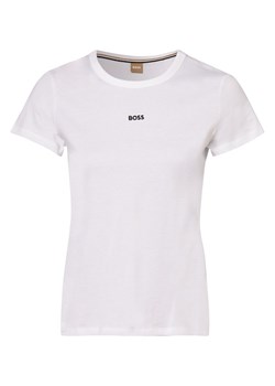 BOSS T-shirt damski Kobiety Bawełna biały jednolity ze sklepu vangraaf w kategorii Bluzki damskie - zdjęcie 152699837