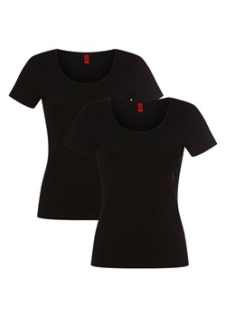HUGO T-shirty pakowane po 2 szt. Kobiety Bawełna czarny jednolity ze sklepu vangraaf w kategorii Bluzki damskie - zdjęcie 152699857