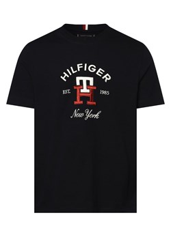 Tommy Hilfiger T-shirt męski Mężczyźni Bawełna granatowy jednolity ze sklepu vangraaf w kategorii T-shirty męskie - zdjęcie 152700148