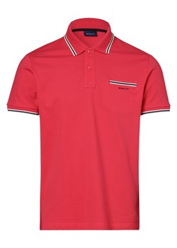 Gant Męska koszulka polo Mężczyźni Bawełna wyrazisty róż jednolity ze sklepu vangraaf w kategorii T-shirty męskie - zdjęcie 152700235