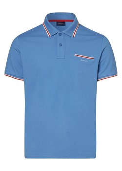 Gant Męska koszulka polo Mężczyźni Bawełna niebieski jednolity ze sklepu vangraaf w kategorii T-shirty męskie - zdjęcie 152700236