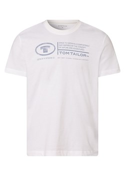 Tom Tailor T-shirt męski Mężczyźni Bawełna biały nadruk ze sklepu vangraaf w kategorii T-shirty męskie - zdjęcie 152700395