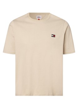 Tommy Jeans T-shirt męski Mężczyźni Bawełna beżowy jednolity ze sklepu vangraaf w kategorii T-shirty męskie - zdjęcie 152700437