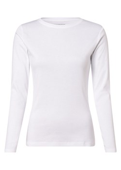 brookshire Damska koszulka z długim rękawem Kobiety Bawełna biały jednolity ze sklepu vangraaf w kategorii Bluzki damskie - zdjęcie 152700888