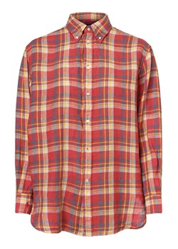 Polo Ralph Lauren Damska bluzka lniana Kobiety len czerwony w kratkę ze sklepu vangraaf w kategorii Koszule damskie - zdjęcie 152701095