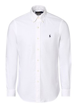 Polo Ralph Lauren Koszula męska Mężczyźni Modern Fit Bawełna biały jednolity button down ze sklepu vangraaf w kategorii Koszule męskie - zdjęcie 152701357