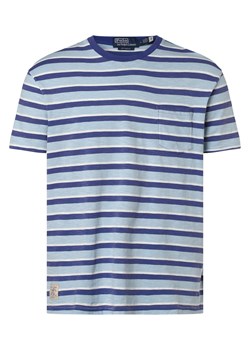 Polo Ralph Lauren T-shirt męski Mężczyźni Bawełna niebieski w paski ze sklepu vangraaf w kategorii T-shirty męskie - zdjęcie 152701387