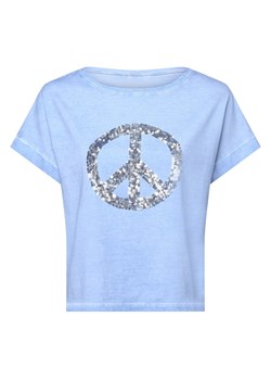 Franco Callegari T-shirt damski Kobiety Bawełna niebieski jednolity ze sklepu vangraaf w kategorii Bluzki damskie - zdjęcie 152701579
