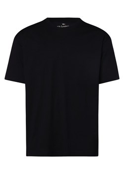 Nils Sundström T-shirt męski Mężczyźni Bawełna granatowy jednolity ze sklepu vangraaf w kategorii T-shirty męskie - zdjęcie 152701645