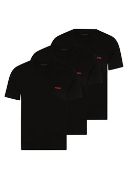 HUGO T-shirty pakowane po 3 szt. Mężczyźni Bawełna czarny jednolity ze sklepu vangraaf w kategorii Podkoszulki męskie - zdjęcie 152702077