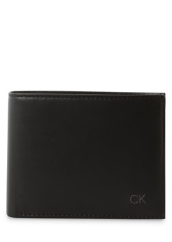 Calvin Klein Portfel ze skóry Mężczyźni skóra czarny jednolity ze sklepu vangraaf w kategorii Portfele męskie - zdjęcie 152702097