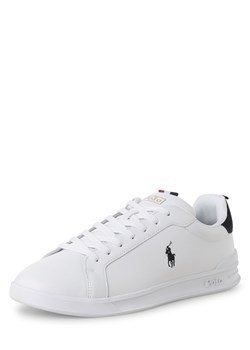 Polo Ralph Lauren Tenisówki z dodatkiem skóry Mężczyźni Sztuczna skóra biały jednolity ze sklepu vangraaf w kategorii Trampki męskie - zdjęcie 152702245
