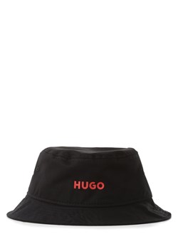 HUGO Damski bucket hat Kobiety Bawełna czarny jednolity ze sklepu vangraaf w kategorii Kapelusze damskie - zdjęcie 152703158