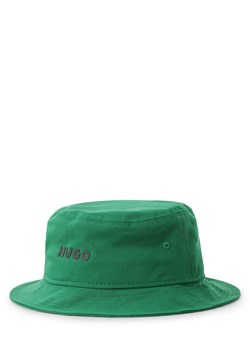HUGO Damski bucket hat Kobiety Bawełna zielony jednolity ze sklepu vangraaf w kategorii Kapelusze damskie - zdjęcie 152703159