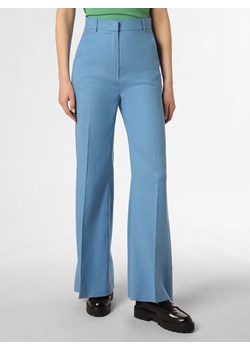 Max Mara Weekend Spodnie z dodatkiem lnu Kobiety len niebieski jednolity ze sklepu vangraaf w kategorii Spodnie damskie - zdjęcie 152708676