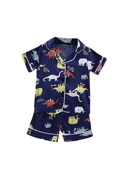 Satynowa piżama dziecięca - Brązowy / 80cm ze sklepu Valetta.pl w kategorii Piżamy dziecięce - zdjęcie 152896959