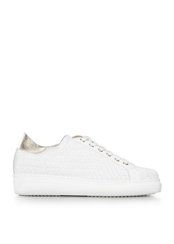 Damskie sneakersy ze skórzanej plecionki białe ze sklepu WITTCHEN w kategorii Trampki damskie - zdjęcie 152897998