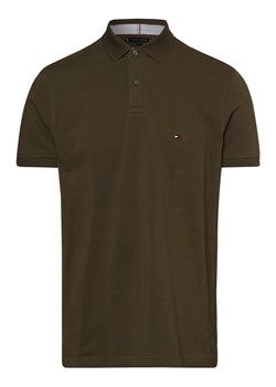 Tommy Hilfiger Męska koszulka polo Mężczyźni Bawełna khaki jednolity ze sklepu vangraaf w kategorii T-shirty męskie - zdjęcie 152906755