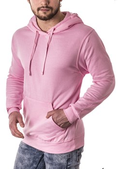 Męska bluza z kapturem  sg1 - różowa ze sklepu Risardi w kategorii Bluzy męskie - zdjęcie 152910877