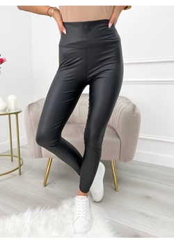 Czarne Legginsy z Ekoskóry ze sklepu ModnaKiecka.pl w kategorii Spodnie damskie - zdjęcie 152930479