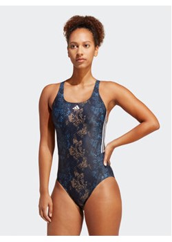 adidas Strój kąpielowy 3-Stripes Graphic Swimsuit HS5320 Niebieski ze sklepu MODIVO w kategorii Stroje kąpielowe - zdjęcie 152947048