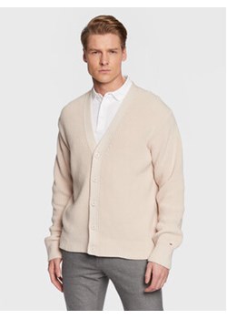 Tommy Hilfiger Kardigan Rib Structure MW0MW29029 Beżowy Relaxed Fit ze sklepu MODIVO w kategorii Swetry męskie - zdjęcie 152947926