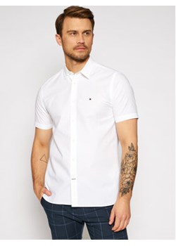 Tommy Hilfiger Koszula Grid Dobby MW0MW17624 Biały Regular Fit ze sklepu MODIVO w kategorii Koszule męskie - zdjęcie 152948186