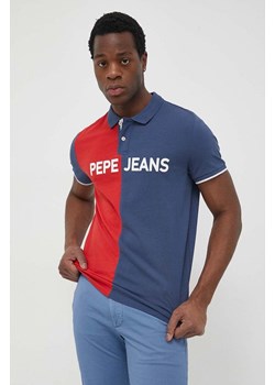 Pepe Jeans polo bawełniane Jan z nadrukiem ze sklepu ANSWEAR.com w kategorii T-shirty męskie - zdjęcie 152949699