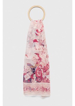Guess szal damski kolor różowy wzorzysty ze sklepu ANSWEAR.com w kategorii Szaliki i chusty damskie - zdjęcie 152949779