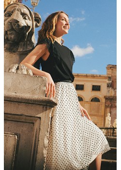 Elegancka spódnica w kropki ze sklepu Greenpoint.pl w kategorii Spódnice - zdjęcie 152965978