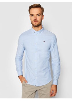 Tommy Jeans Koszula Stretch Oxford DM0DM09594 Niebieski Slim Fit ze sklepu MODIVO w kategorii Koszule męskie - zdjęcie 152987277