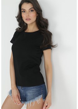 Czarny Basicowy T-shirt Acatine ze sklepu Born2be Odzież w kategorii Bluzki damskie - zdjęcie 153022895