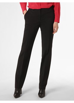 BOSS Spodnie Kobiety wełna ze strzyży czarny jednolity ze sklepu vangraaf w kategorii Spodnie damskie - zdjęcie 153029178