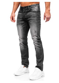 Czarne spodnie jeansowe męskie slim fit Denley MP0070N ze sklepu Denley w kategorii Jeansy męskie - zdjęcie 153088065