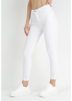 Białe Spodnie Skinny Nyryore ze sklepu Born2be Odzież w kategorii Spodnie damskie - zdjęcie 153138545