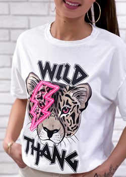T-shirt Wild biały ze sklepu Sklep Fason w kategorii Bluzki damskie - zdjęcie 153168738