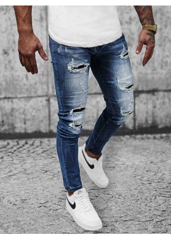 Spodnie jeansowe męskie niebieskie OZONEE NB/MP0026BZ ze sklepu ozonee.pl w kategorii Jeansy męskie - zdjęcie 153198777
