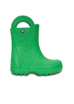 Kalosze Crocs Handle It Rain Boot Kids 12803-3E8 - zielone ze sklepu streetstyle24.pl w kategorii Kalosze dziecięce - zdjęcie 153229929