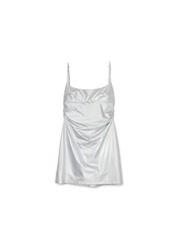 Cropp - Srebrna sukienka mini - jasny szary ze sklepu Cropp w kategorii Sukienki - zdjęcie 153237216