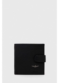 Aeronautica Militare portfel skórzany męski kolor czarny ze sklepu ANSWEAR.com w kategorii Portfele męskie - zdjęcie 153238249