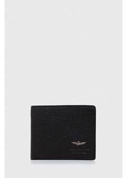 Aeronautica Militare portfel skórzany męski kolor czarny ze sklepu ANSWEAR.com w kategorii Portfele męskie - zdjęcie 153238528