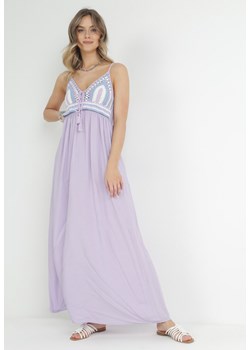 Fioletowa Sukienka Wing In ze sklepu Born2be Odzież w kategorii Sukienki - zdjęcie 153238895