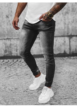 Spodnie jeansowe joggery męskie czarne OZONEE NB/MP0053/2NZ ze sklepu ozonee.pl w kategorii Jeansy męskie - zdjęcie 153239839