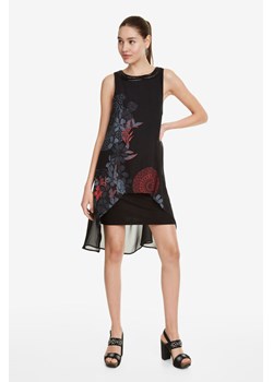 DESIGUAL CZARNA SZYFONOWA SUKIENKA PRINT (36) ze sklepu SUPELO w kategorii Sukienki - zdjęcie 153253116