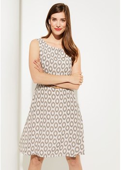 COMMA Śmietankowa sukienka print pasek (44) ze sklepu SUPELO w kategorii Sukienki - zdjęcie 153253485
