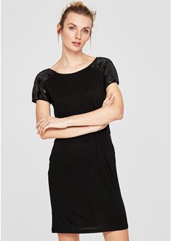 S.OLIVER Czarna sukienka mini cekiny (40) ze sklepu SUPELO w kategorii Sukienki - zdjęcie 153253658