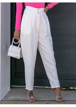 Spodnie Harton Kremowe ze sklepu Lisa Mayo w kategorii Spodnie damskie - zdjęcie 153257455